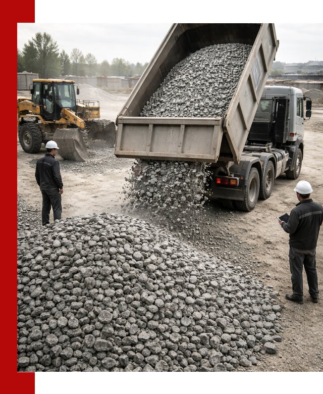 Доставка гранитного щебня фракции 20-40 в Краснокаменске