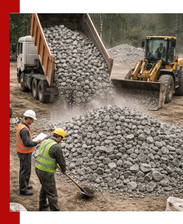 Гранитный щебень фракция 70-150 доставка в Краснокаменске