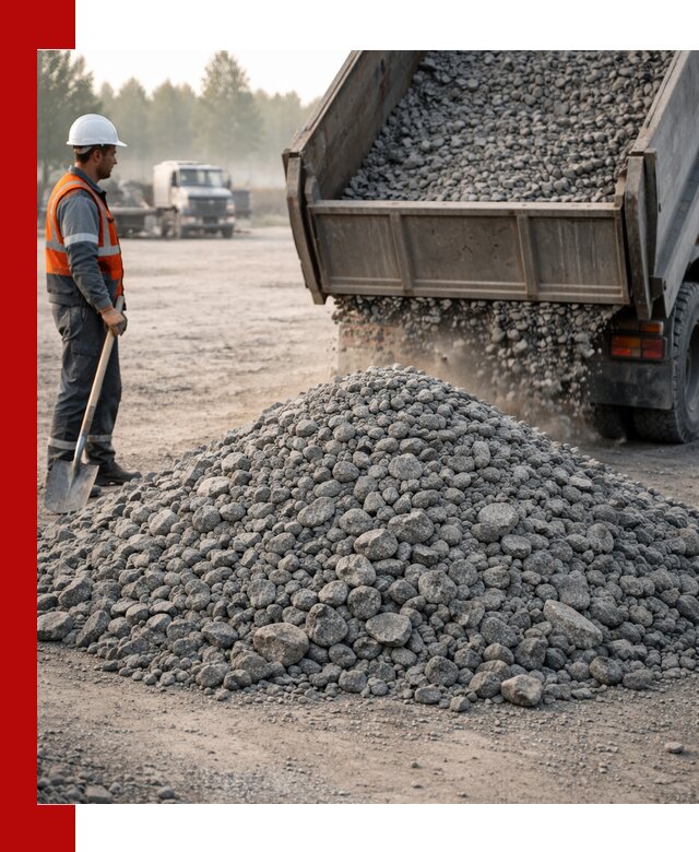 Гранитный щебень фракции 100–201 для строительства в Краснокаменске