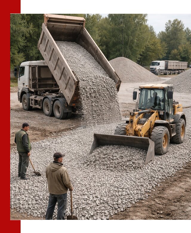 Купить гравийный щебень фракция 20-40 в Краснокаменске с доставкой