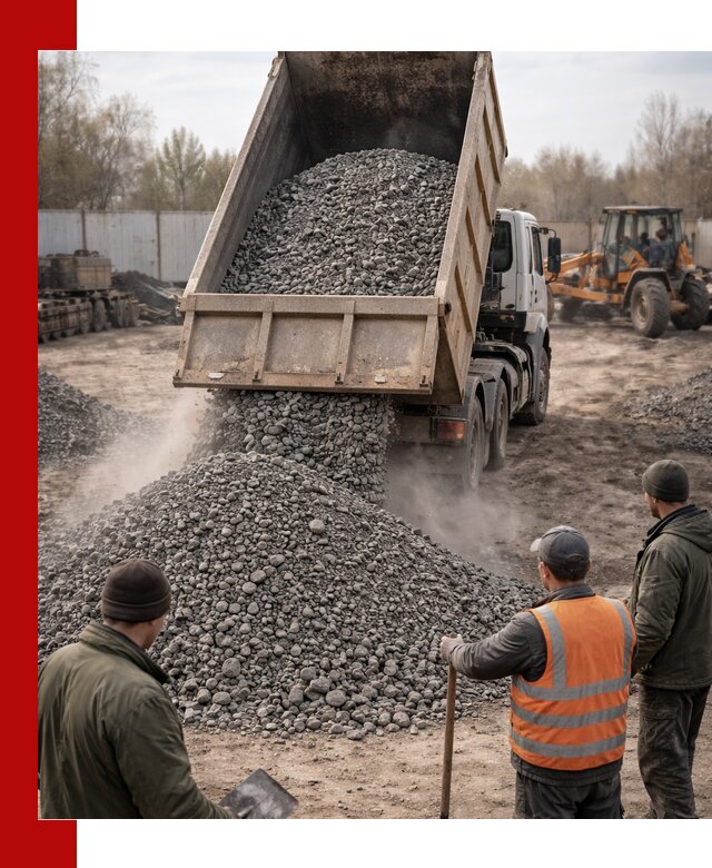Доставка шлакового щебня в удобные сроки по выгодной цене в Краснокаменске