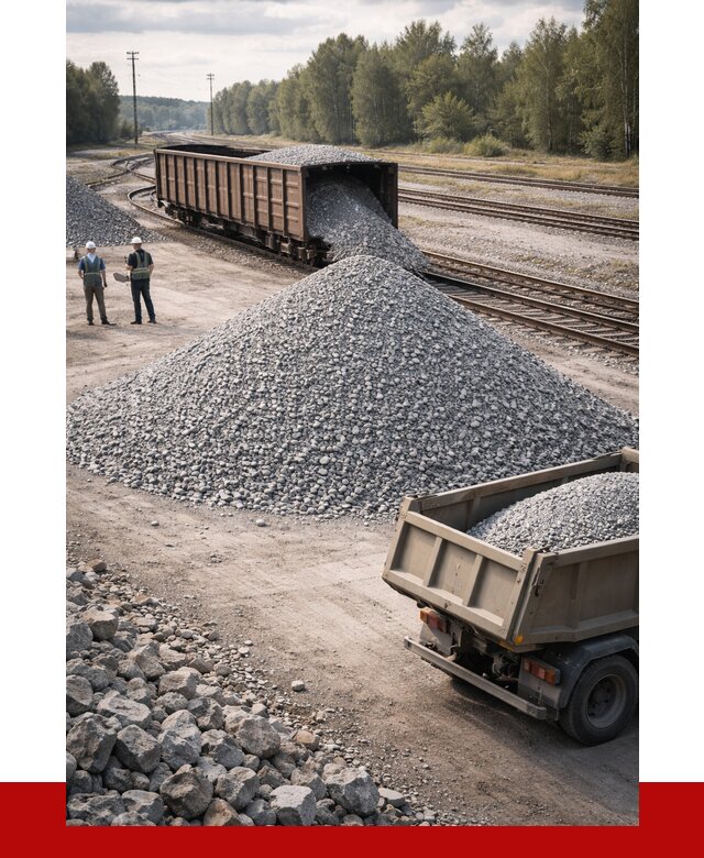 Железнодорожный щебень 20-60 в Краснокаменске от 1738 р. | ПРОНЕРУДКсн