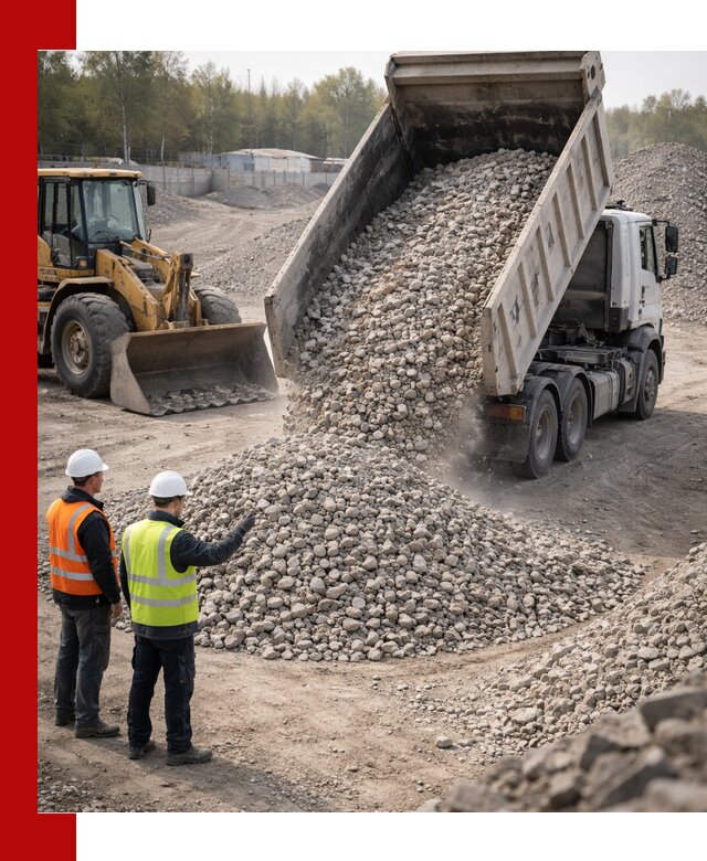 Вторичный щебень фракция 40–70 доставка в Краснокаменске