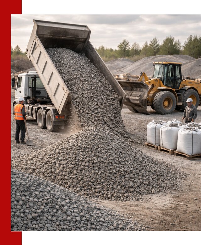 Бетонный щебень фракция 5–20 с доставкой в Краснокаменске