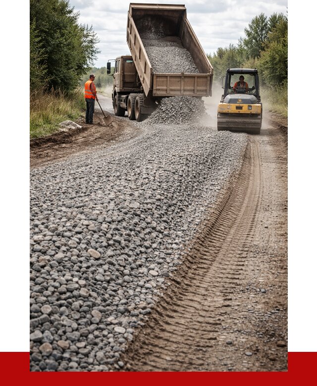 Щебень для отсыпки дороги в Краснокаменске от 2760 р. ПРОНЕРУДКсн