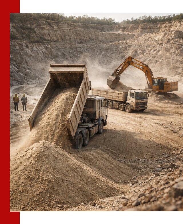 Карьерный песок навалом с доставкой в Краснокаменске