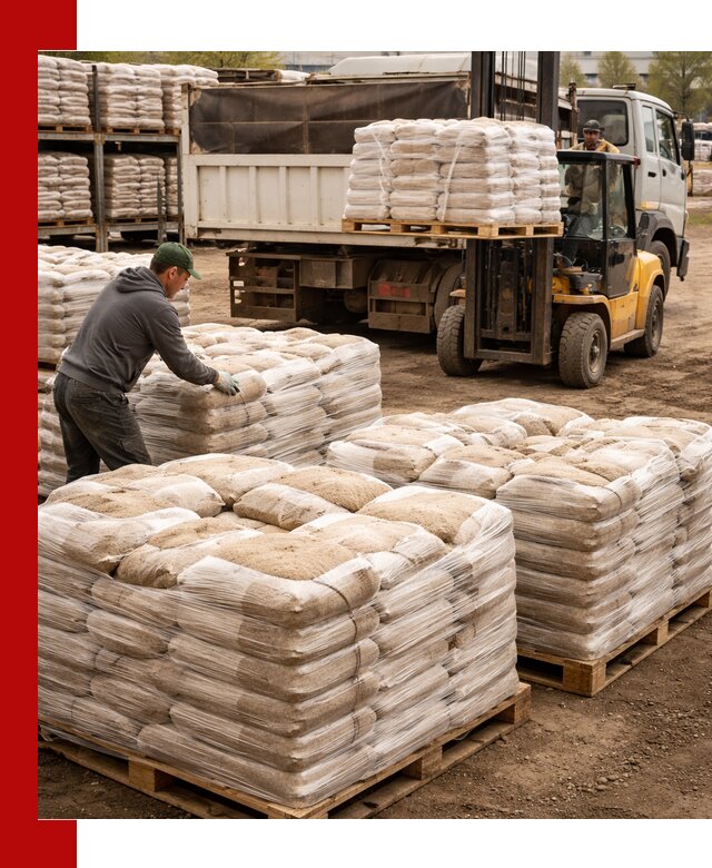 Карьерный песок в мешках с доставкой в Краснокаменске