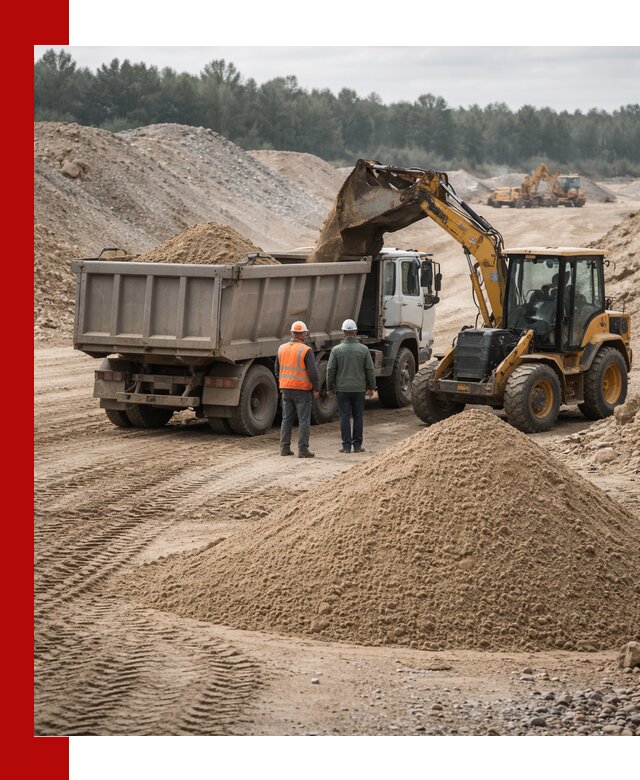 Карьерный среднезернистый песок с доставкой в Краснокаменске