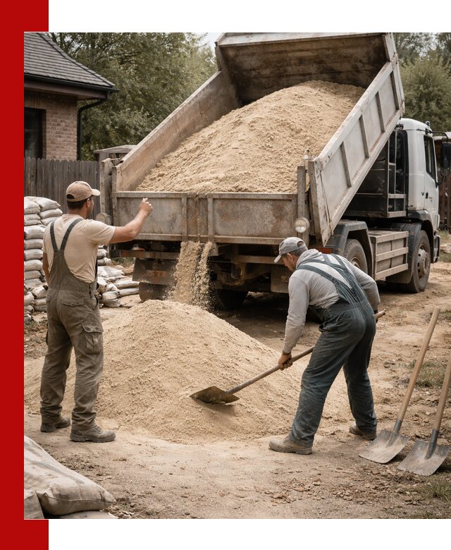 Песок для штукатурки с доставкой в Краснокаменске качественный и чистый