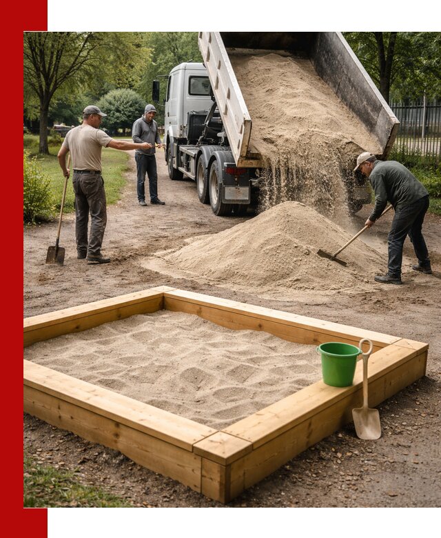 Песок для песочницы с доставкой в Краснокаменске недорого и чистый