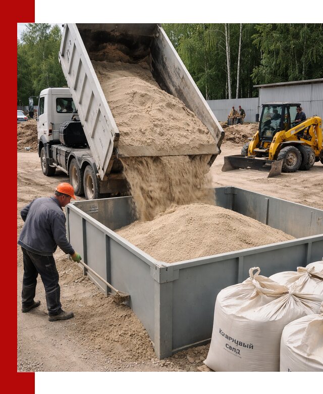 Кварцевый песок для фильтра в Краснокаменске — доставка и качество