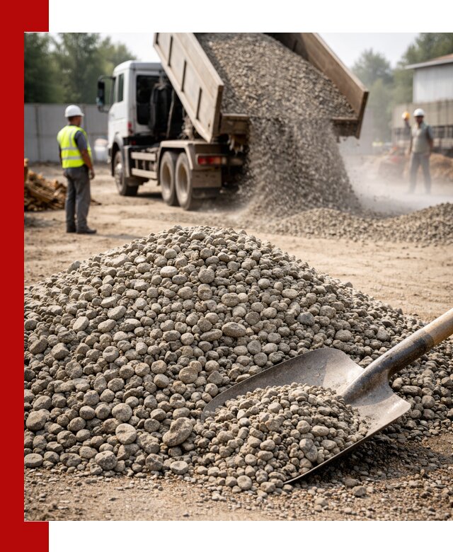 Доставка гравия фракции 20-40 в Краснокаменске с самосвалами