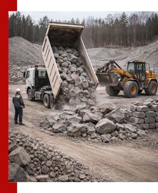 Доставка и продажа бутового гранитного камня в Краснокаменске