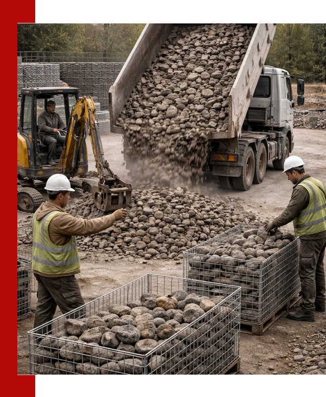 Камень для габионов фракция 100–201 в Краснокаменске