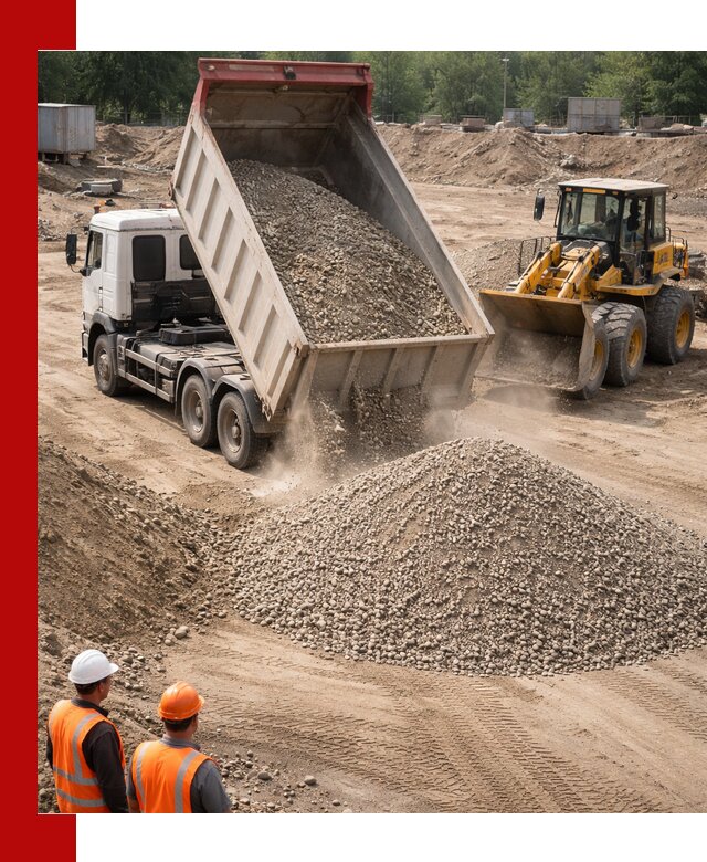 Щебень с песком (ЩГПС С2) с доставкой в Краснокаменске