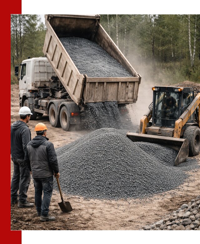 Гранитный отсев 0-5 с доставкой и разгрузкой в Краснокаменске