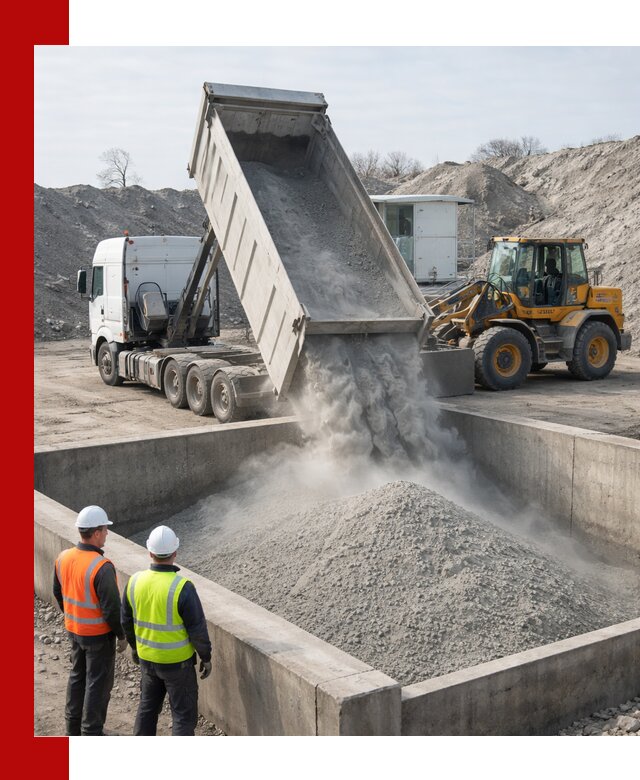 Доставка цемента навалом в Краснокаменске крупными партиями