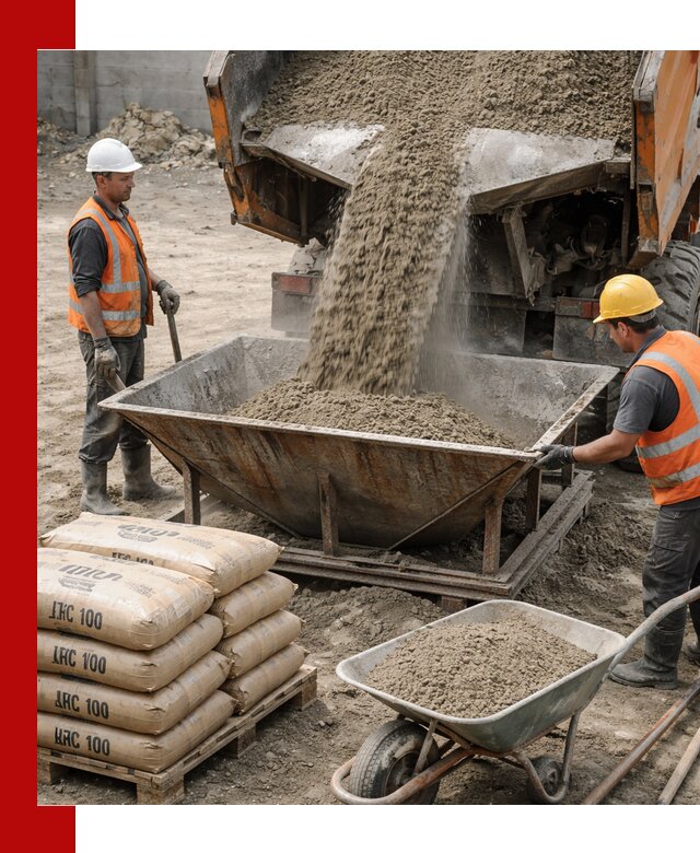 Доставка цементно-песчаной смеси М100 в Краснокаменске