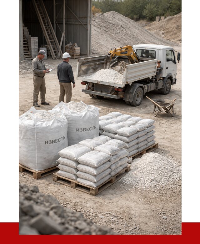 Известь строительная в Краснокаменске с доставкой от 4293 р. | ПРОНЕРУДКсн