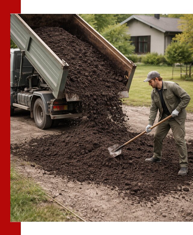 Чернозем для газона с доставкой в Краснокаменске быстро и качественно