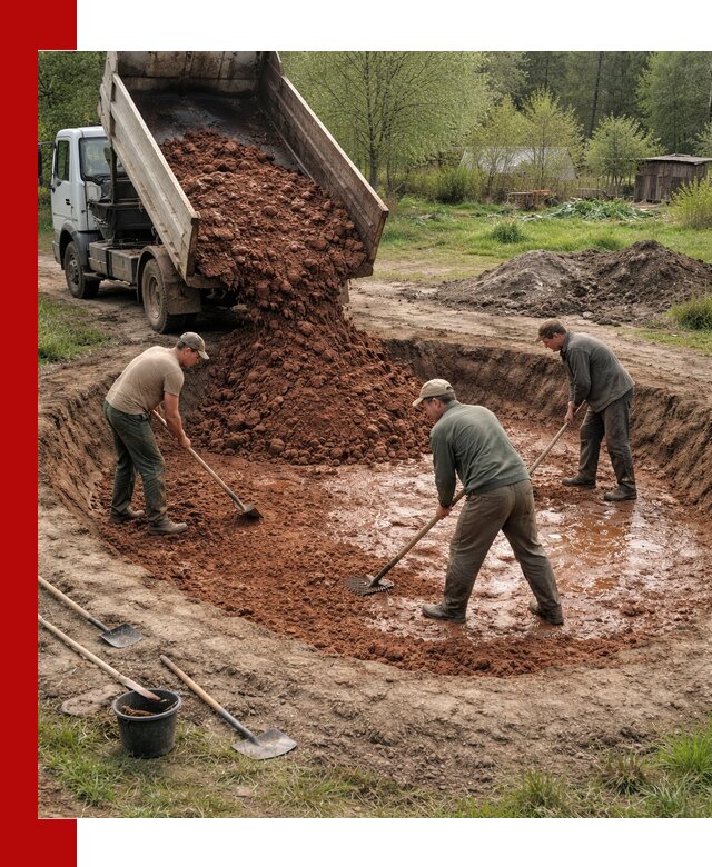Купить качественную глину для пруда в Краснокаменске
