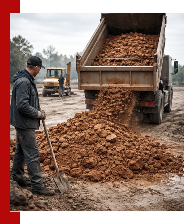 Глина для засыпки в Краснокаменске с доставкой самосвалами