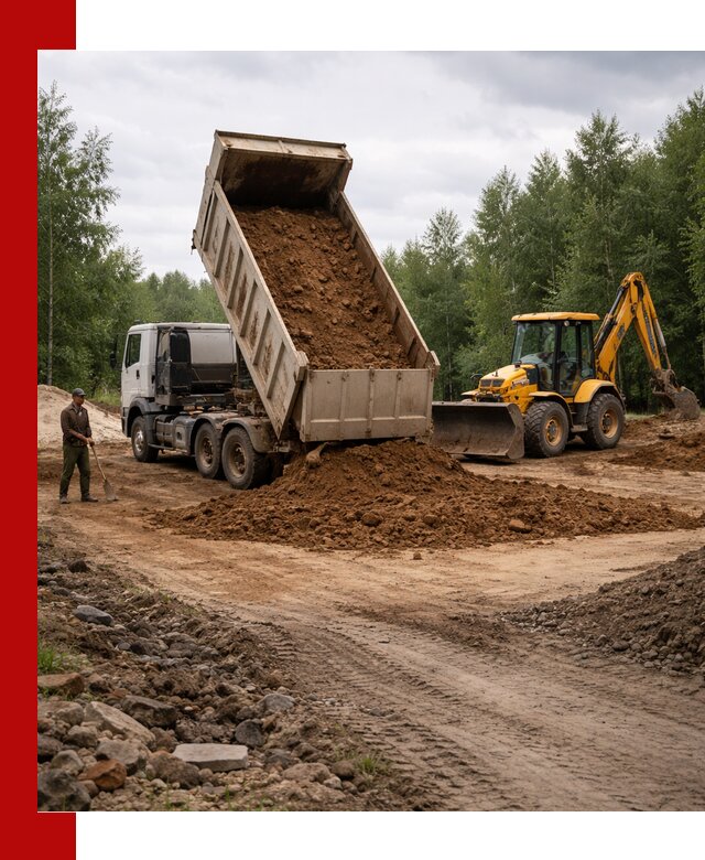 Доставка суглинка самосвалами в Краснокаменске подсыпка и планировка