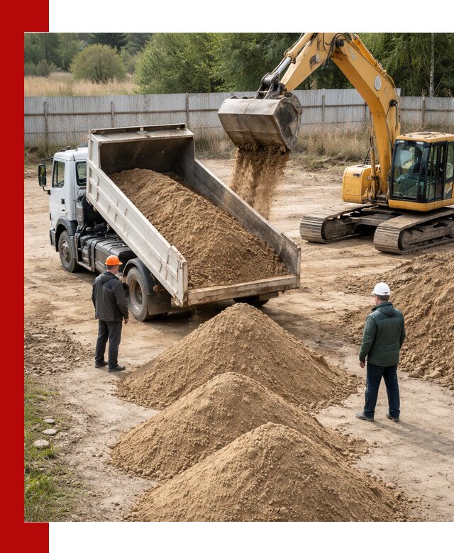 Доставка супеси вагонными и автопартиями в Краснокаменске