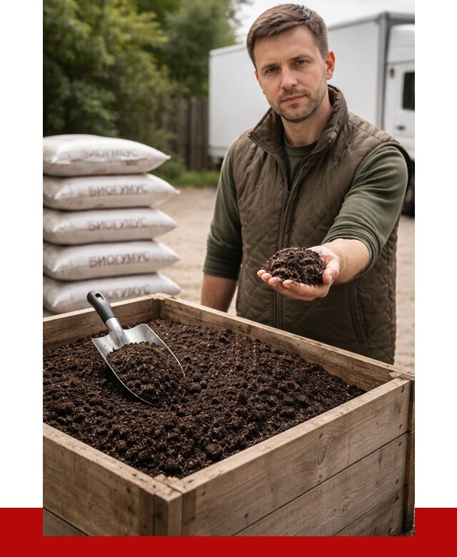 Купить биогумус в Краснокаменске с доставкой от 8688 р. за куб | ПРОНЕРУДКсн