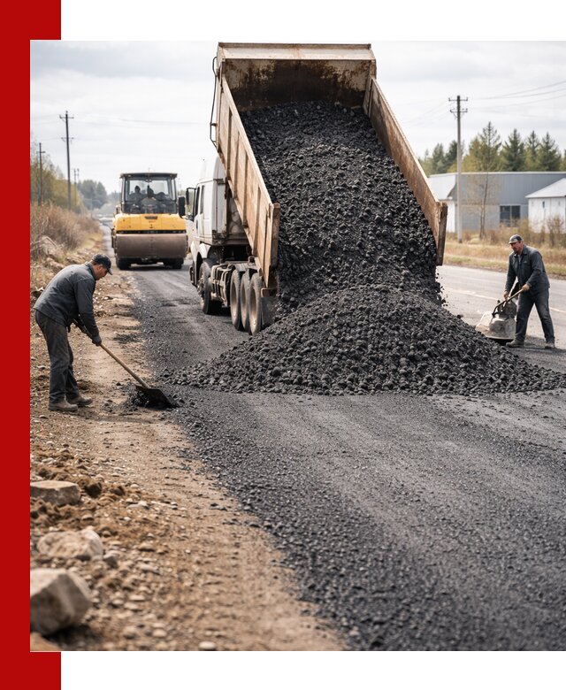 Асфальтовая крошка для дорог в Краснокаменске — поставка и доставка