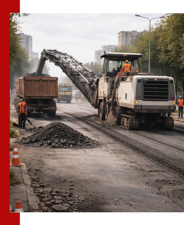 Фрезерованный асфальт в Краснокаменске — удаление и вывоз старого покрытия