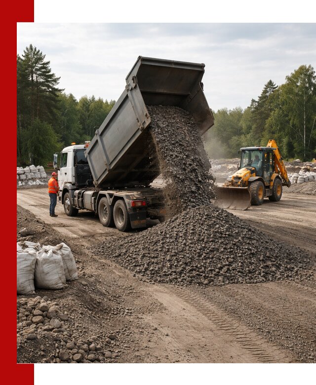 Доставка дробленого асфальта в Краснокаменске для дорожных работ