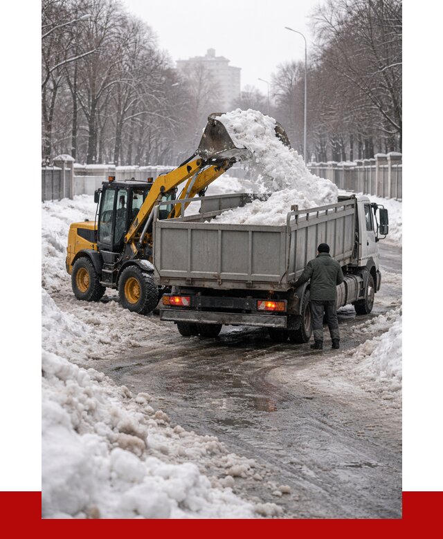 Вывоз снега с погрузкой в Краснокаменске от 3577 р. ПРОНЕРУДКсн